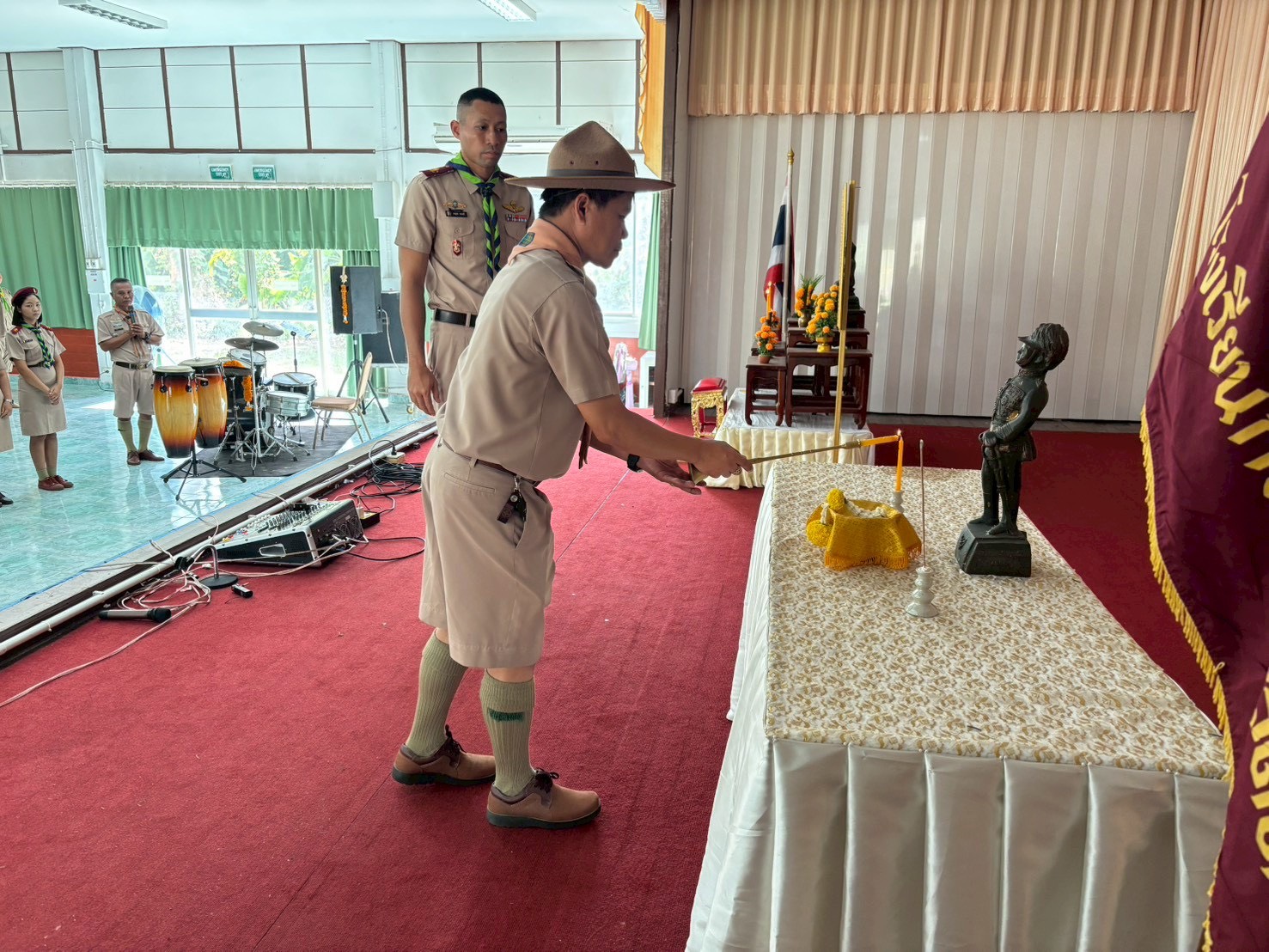 จัดพิธีเปิดกิจกรรมเข้าค่ายลูกเสือ - เนตรนารีโรงเรียนกีฬาจังหวัดนครศรีธรรมราช ,โรงเรียนกีฬาจังหวัดตรัง, โรงเรียนกีฬาจังหวัดยะลา 